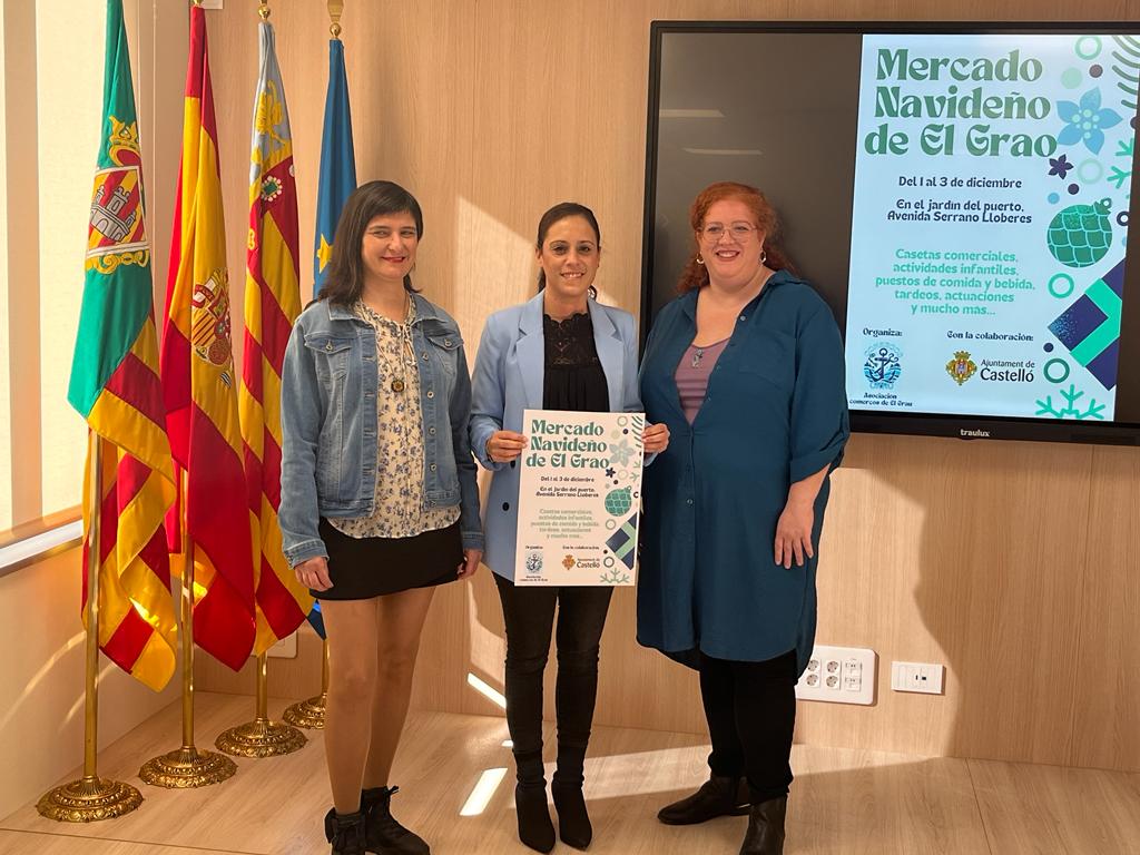 El Ayuntamiento de Castellón impulsa una nueva edición del Mercat Nadalenc de El Grau en apoyo al comercio local